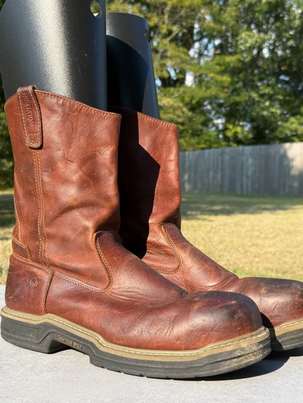 Wolverine Raider Mens 15M Brown Leather Steel Toe Work Boots Ranchcore EH 4246